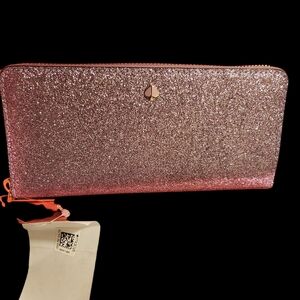 Kate Spade Sparkling Pink Wallet》 NWT● FIRM ON PRICE●flawless N Beautiful
